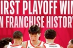 杨瀚森C位!混音官方晒海报庆祝队史首次季后赛胜利
