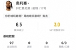 萨内上身?奥利塞本场4射1正1失良机+29丢失球权+21对抗8成功